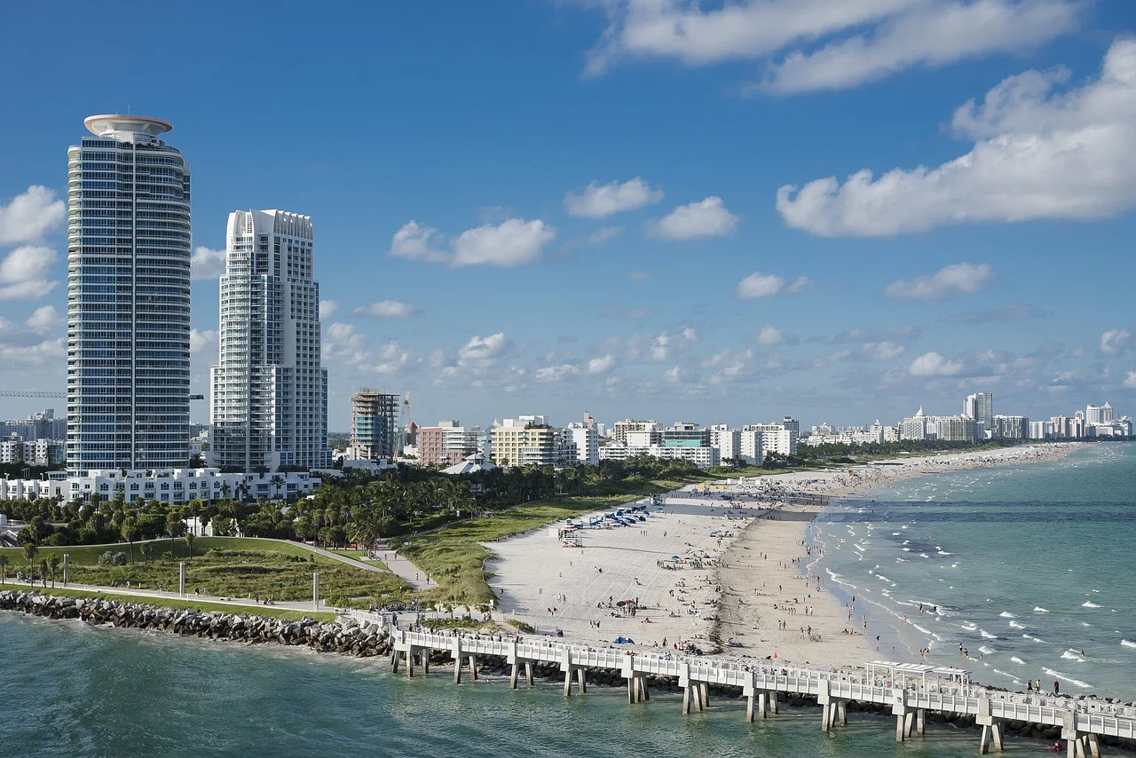 miami florida city coastline