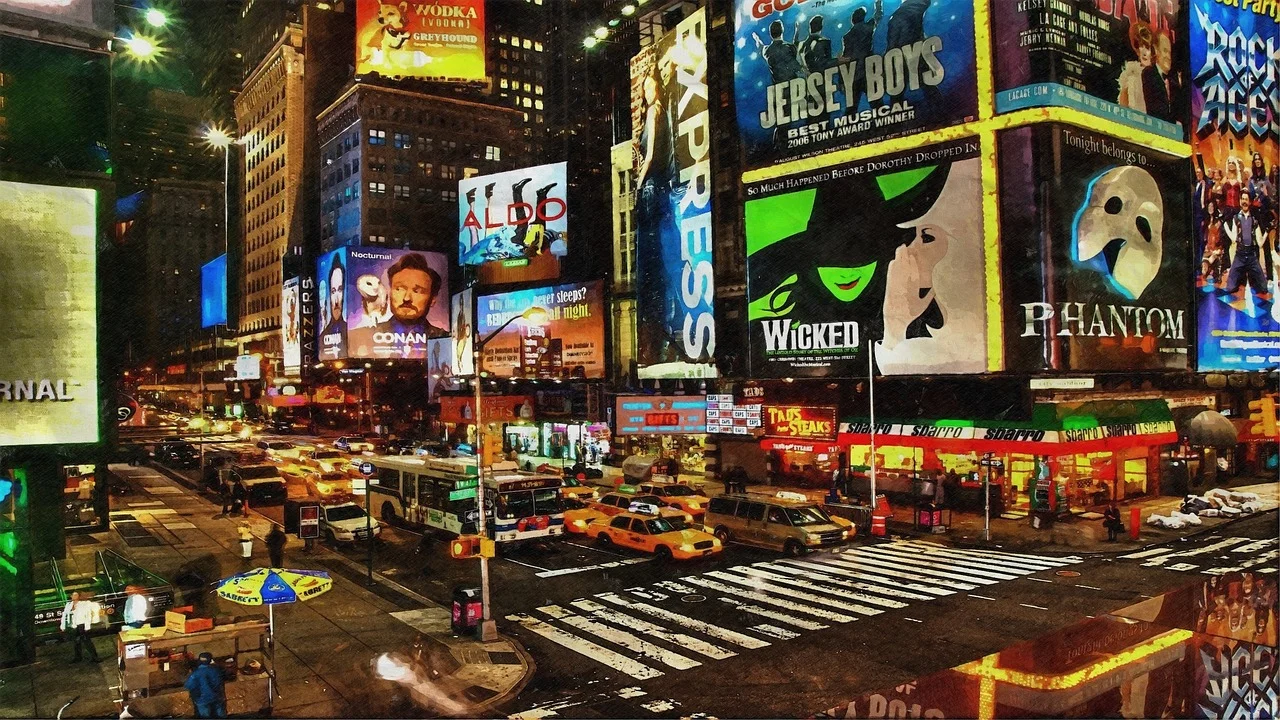 nyc times square at night